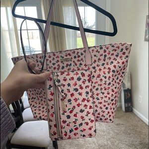 Kate Spade pink flower pattern purse